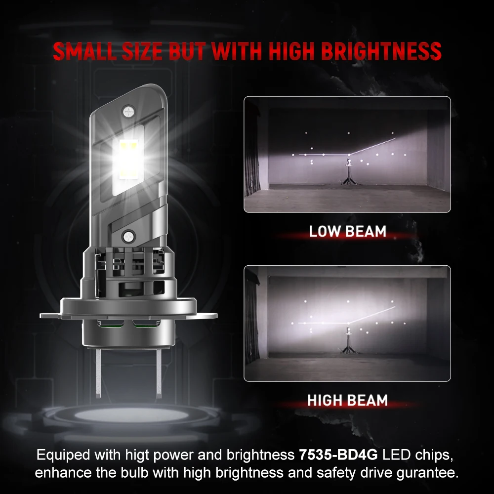 CN360 High Power E4X H4 LED Headlight 12V 24W Car LED Light with Fan ...