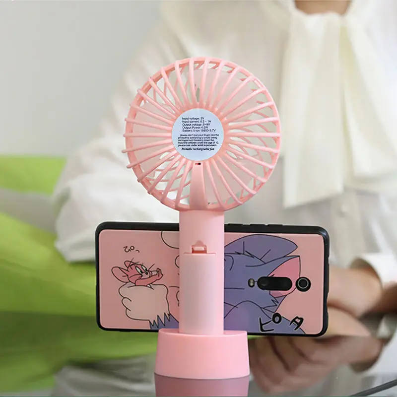 Customized logo and Color for  Mini Fan Handle Fan Customized logo for Summer