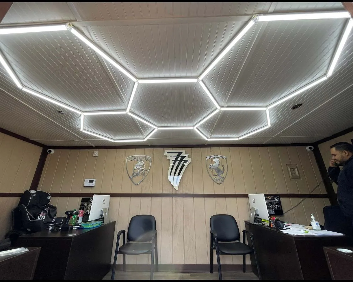 HexaLED ハニカム LED 照明器具 調光可能で非常に明るい現代的なリニア