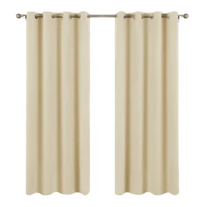 Classic Ready Made Curtain Blackout in Light Beige Colors Ideal for Bedroom and Living Room Modern Curtains