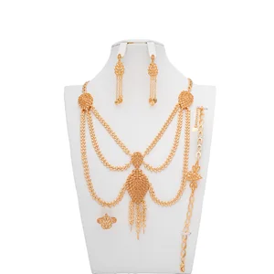 Artisan Jewelry Wholesale Suppliers Gold Plated Bridal Jewelry Set for Wedding Engagement Anniversary Party