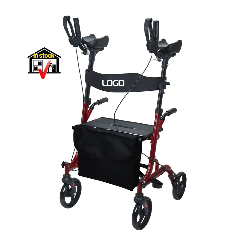WYK Nowa Oferta Wózek Inwalidzki Fabryczny Hurtownia Aluminiowe Pomocnik przy Chodzeniu Osób Niepełnosprawnych Dorosłych Złożony Rolator Chodzik z Siedzeniem