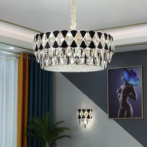 Hot Sale Large Living Room Bedroom Hotel Modern Gold Luxury K9 Crystal Chandelier