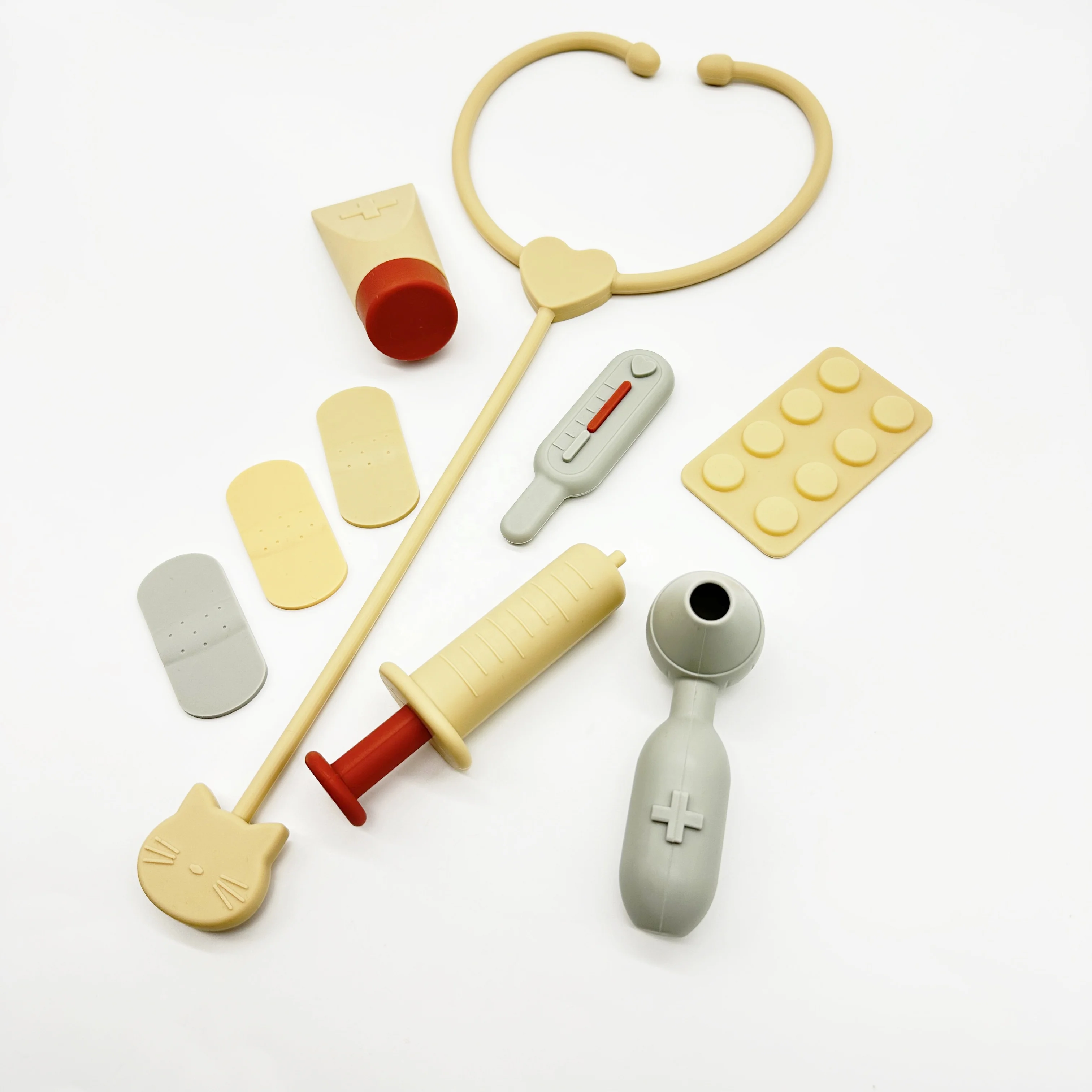 Оптовая продажа безбпа силиконовый игровой комплект для доктора ролевая игрушка детей