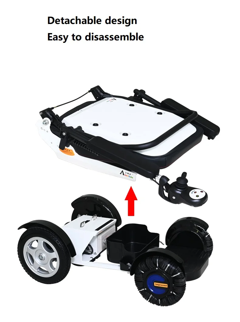 All Terrain Heavy Duty Electric Power Wheelchair Motorized Mobility light electric Wheelchair backrest adjustable- DGN-5000 supplier