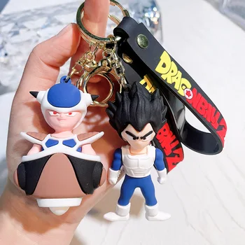 Manufacturers direct sales of silicone key chain soft plastic animation bag hanging decoration car key decoration ring wholesale