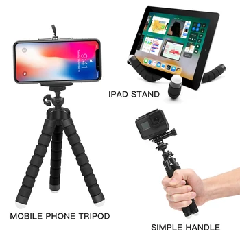 Kaliou Mini Flexible Portable Sponge Octopus Tripod Stand Phone Holder for Mobile Phone and Gopros Camera Accessory product image