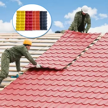 In Stock 2.3mm Terracotta Plastic Synthetic Resin ASA Roof Tile For Villa