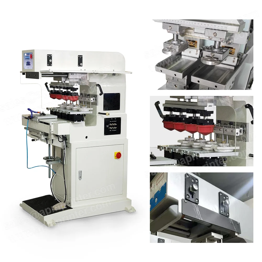 Multiple Color Tampon Printing Machine Sealed Closed Ink Cup Tampo Printer Watch Dial Pen Pad Printer