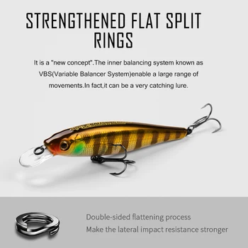 Cheery for Bearking Tungsten Balls Casting 10cm 17.5g Top Model Hard Bait Minnow Professional Hook Fishing Lures for Carp and – Minnow – view 4