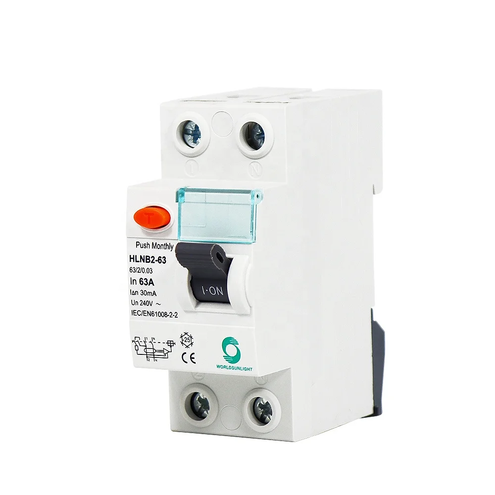 CE HLNB2 2P 63A C Curve 30ma 2pole 240V Residual Current Circuit Breaker Rccb