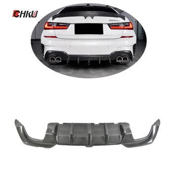 For BMW 3 Series G20 G28 325li 330li rear bumper carbon fiber K-style rear diffuser