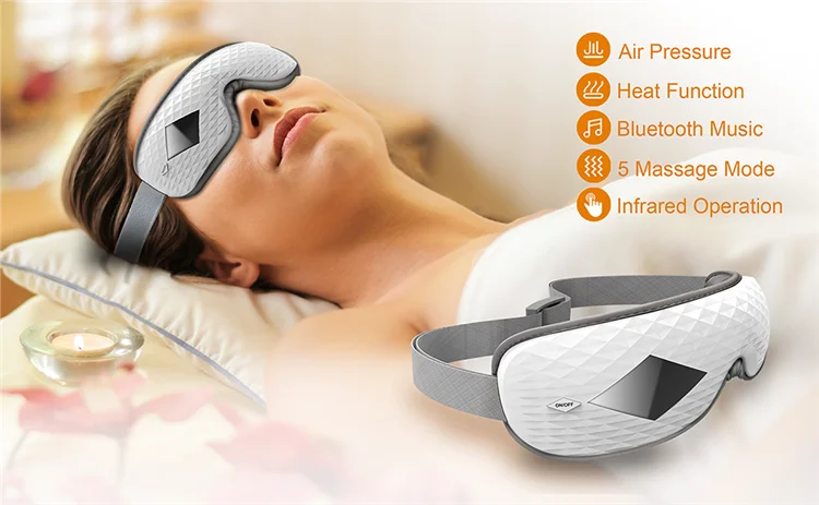 Wireless Eye Massager With Heat Compression Electric Eye Massage Equipment Vibrative 0891