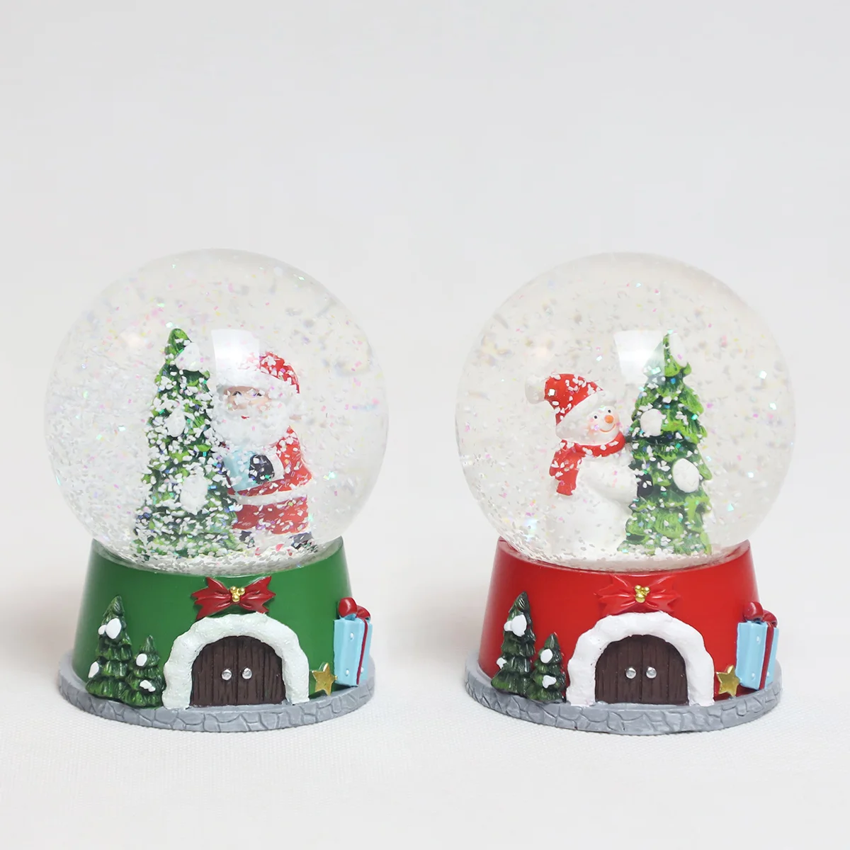 white 100mm glass christmas ball decorations custom glass snow globe hand blown glass ornament christmas