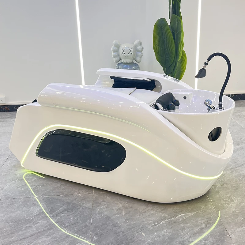 Luxury Electric Spa Table Head Water Therapy Shampoo Bed Steamer