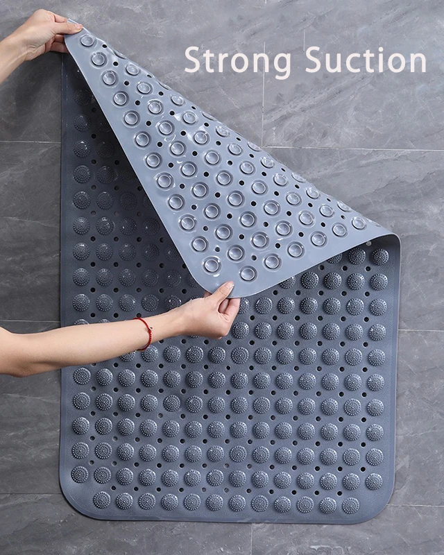 Non Slip Bath Tub Mats Massage Bathroom Bathtub Mat With Suction Cup