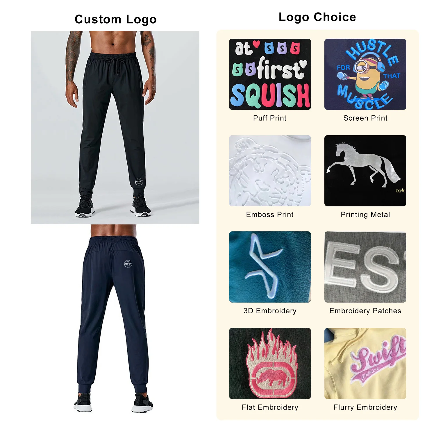 Men Sweatpants Quick Dry Polyester Regular Fit Running Jogger Pants Plus Size Fitness Gym Wear With Zipper Pocket