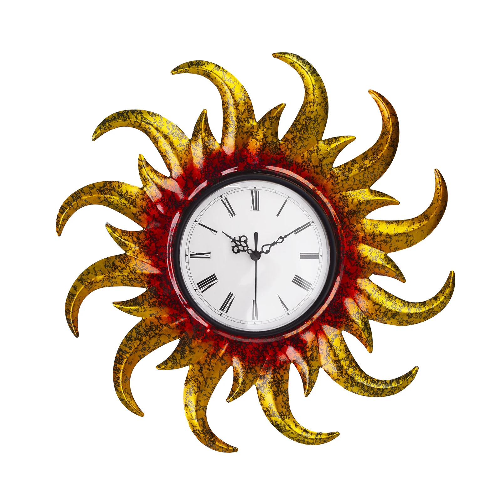 Indoor Outdoor Clocks, Silent Non-Ticking Sunflower Wall Clock for Patio, Home s