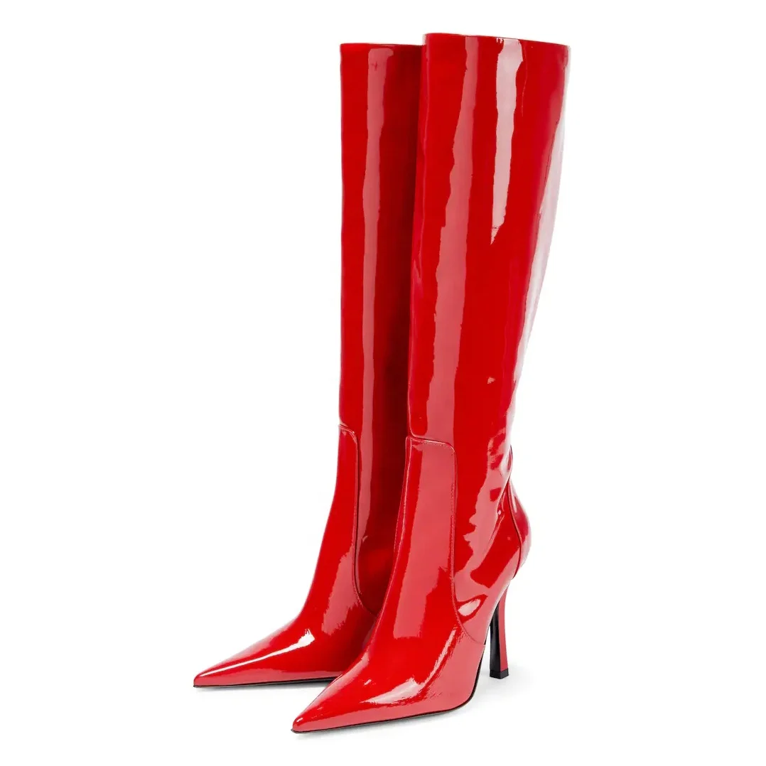 Anmairon Classic Style Pointy Toe Kitten Heel Knee High Fast Shipping Low Price Women Winter Boots