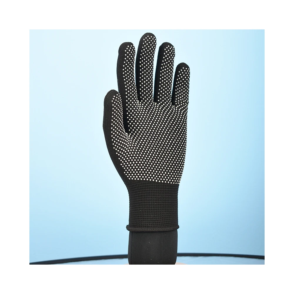 New Developed in Low Price Polyester White Gloves with Dots PVC Work Safety Gloves Factory Direct Sales