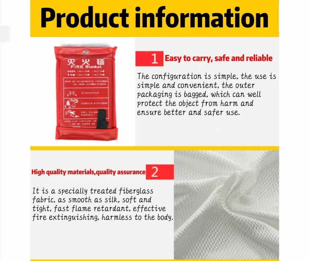 Fire Hose Reel 1m*1m Fireproof Emergency Fiberglass Fire Blanket For ...
