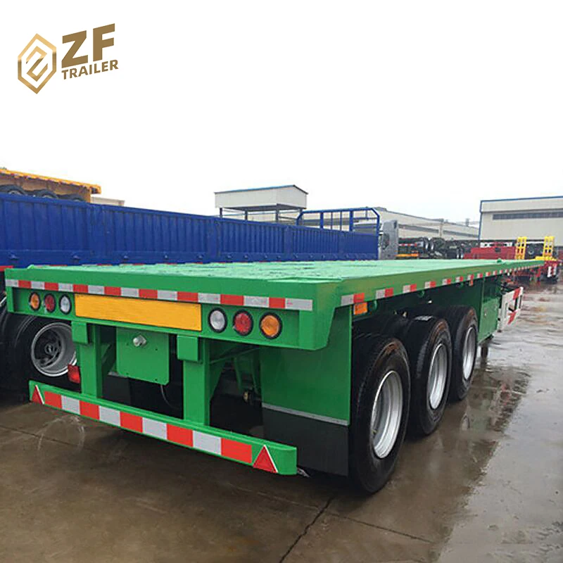 60トン40フィートコンテナシャーシプラットフォームフラットベッドセミ