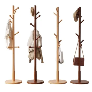 Wholesale Bedroom Living Room Furniture Modern Stand Hanger Wooden Coat Rack