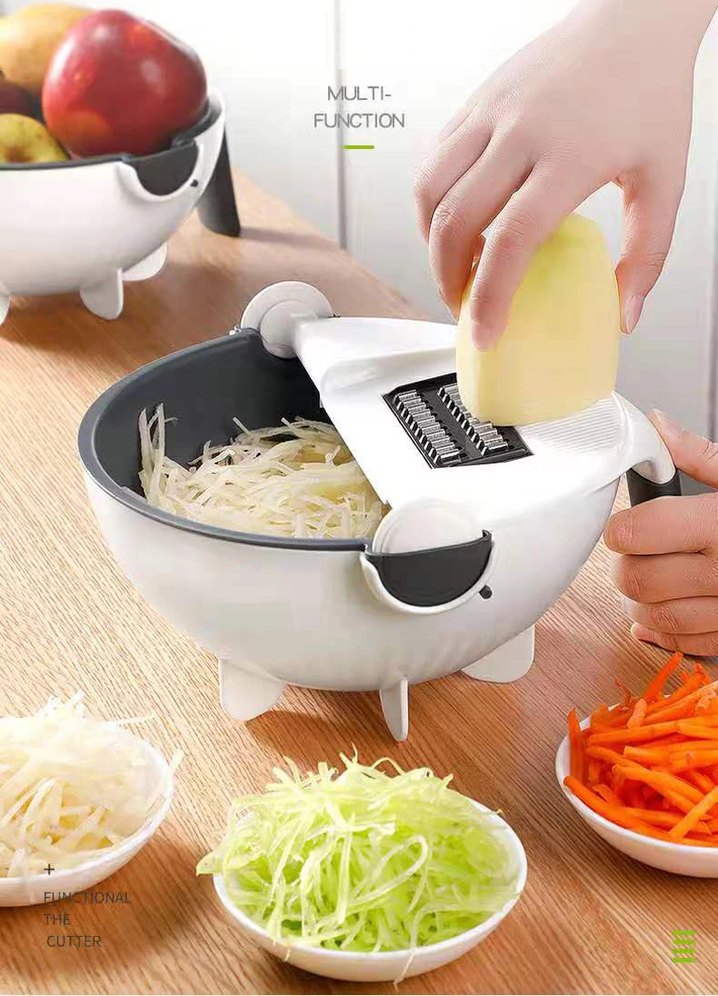 Multifunctional manual vegetable cutter slicer 9 in 1 vegetable fruits cutter