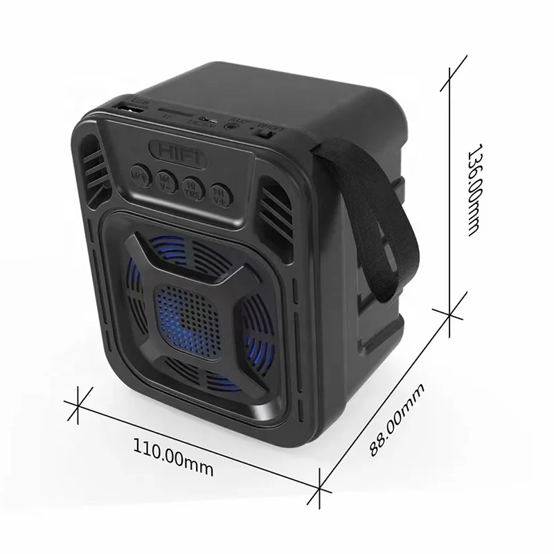 APM Altoparlante Bluetooth Portatile 5W Nero - Impermeabile IPX4, 8 Ore Di Autonomia, Supporto Micro SD E Jack - 4