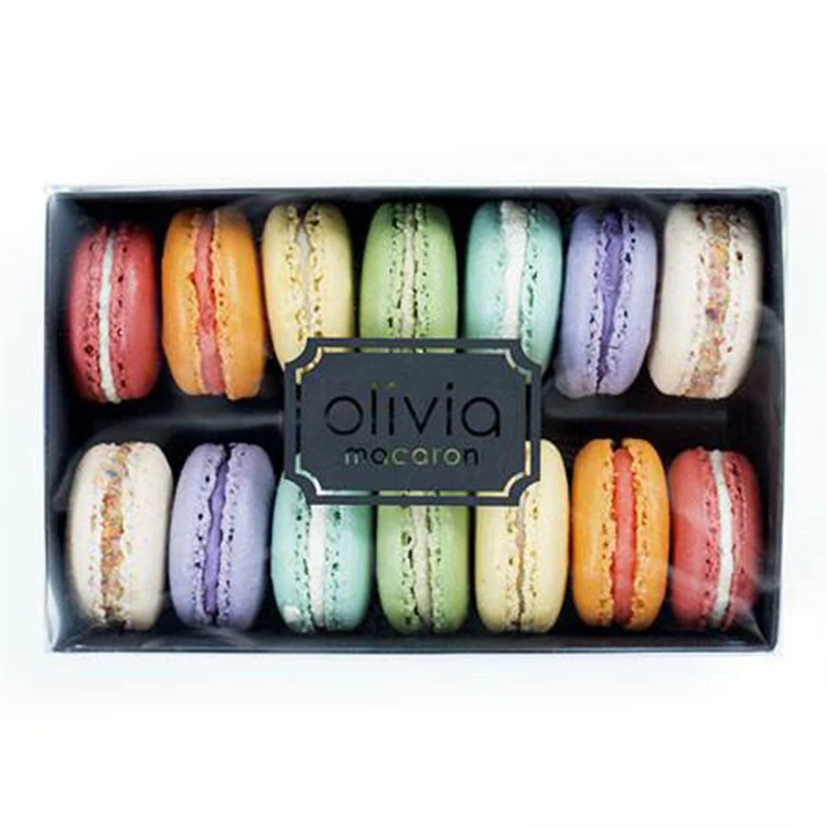 Sliding Kraft Cardboard Gift Drawer Box Custom Printed Cookie Biscuit Macaron Packaging Paper Drawer Box