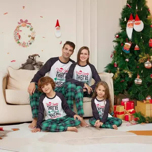 Winter Baby Romper Cotton Soft 2 Pieces Suit Family Look Family Christmas Mom Dad Kids Matching Pajamas Set