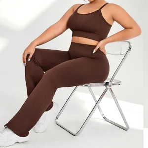 Plus Size Breathable Squat Proof Yoga Wear Pilates Daily Wear Durable Trendy Butt Lift Training Workout Yoga Set