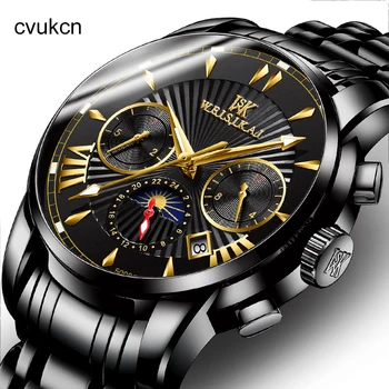 Leather Hot Brand Luxury men Swiss watch Fashion Stainless Steel Band Swiss watch Men mechanical watches