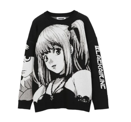 Trendy Knitted Harajuku Winter  Oversized Girls' Sweaters Japanese Cartoon Anime Streetwear