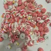 Cuentas redondas de frambuesa sin diamantes.