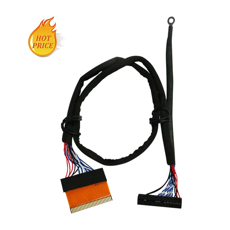 Source custom 20 30 40 50 pin lcd panel display lvds cable on m.