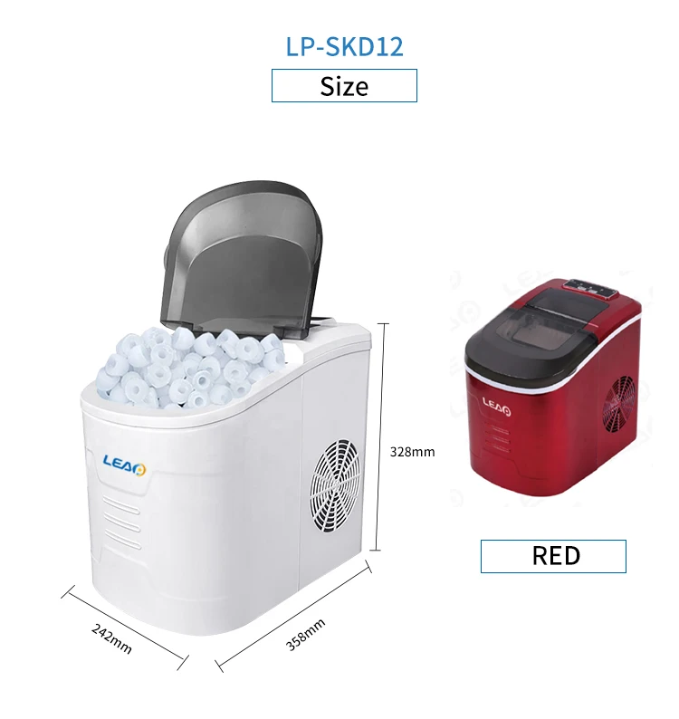 Portable Eco Solar Dc 12v/24v Automatic Ice Maker With 2.2 Water Tank