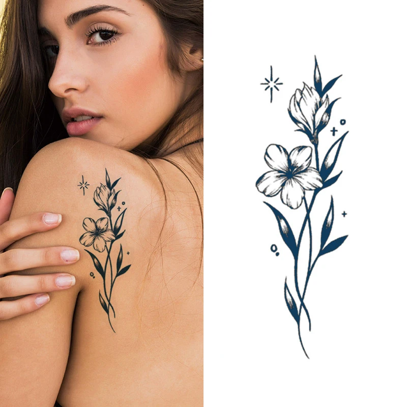 Em promoção! Impermeável Da Etiqueta Temporária Tatuagem Planta De