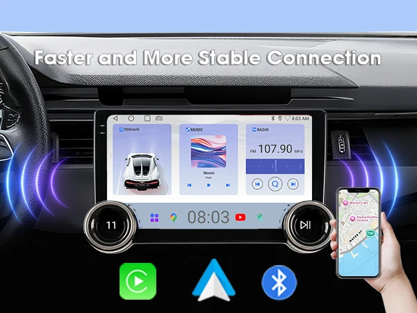 Android Autoradio Mit Kabellosem Apple Carplay Und Gps Navigation_voghion.com