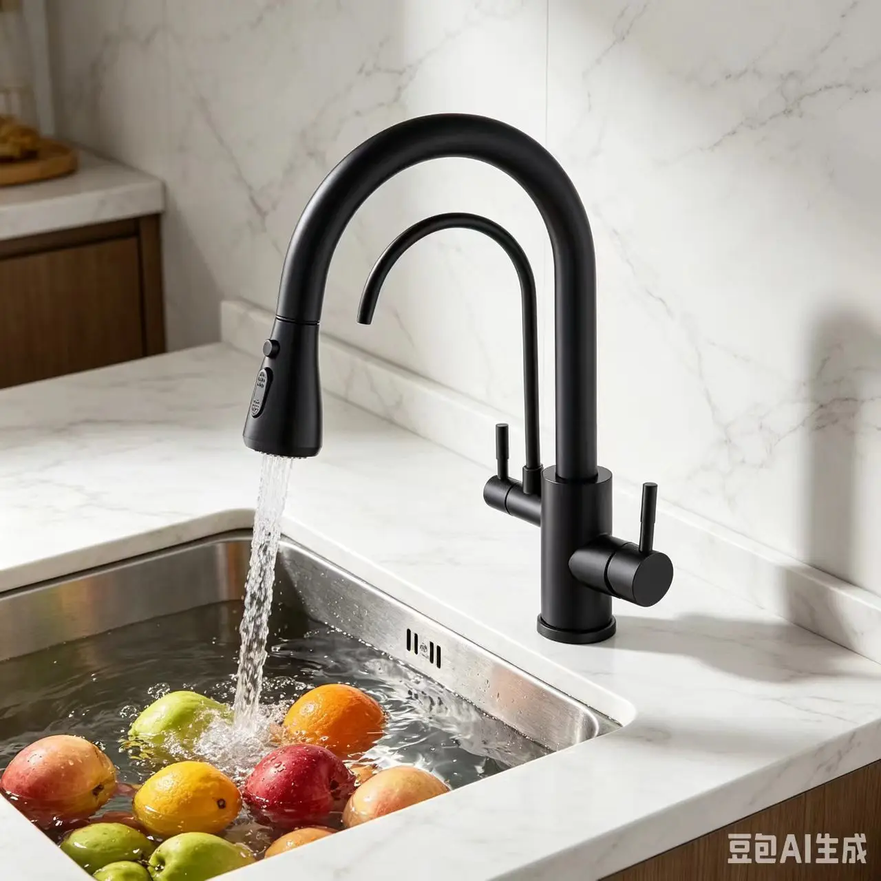 Product Customization Options Available Multiple gold kitchen faucets displayed showing design variations