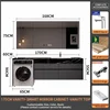 Lavabo in ceramica 170Rock Slab + mobiletto con specchio intelligente