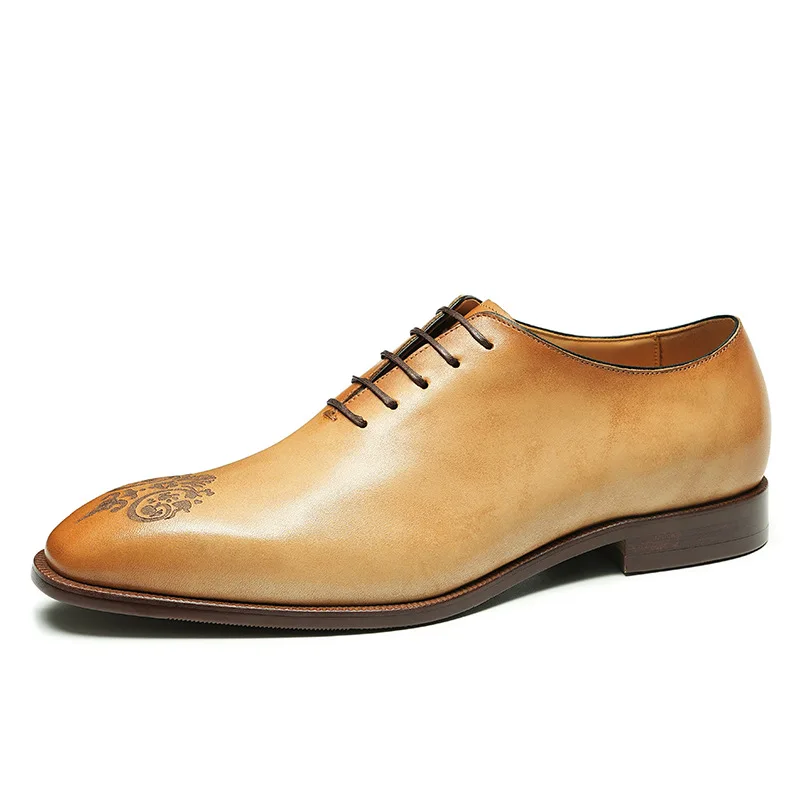 brogue formal shoes caramel colored leather dress shoes L'Artiste Men Calder Oxford Shoe main image 0