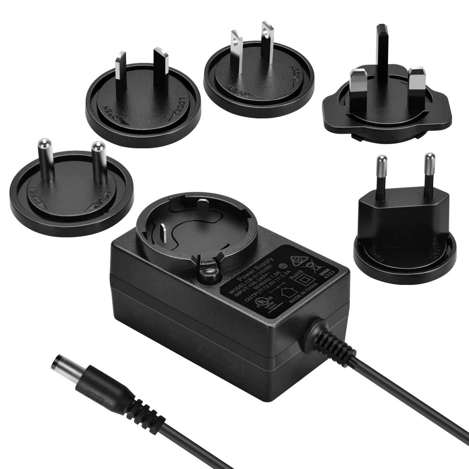 15V 1.5A Detachable Power Adapter for Litter-Robot Flowbee DV-151A LCD LED Router HUB Speaker Interchangeable Switching Adapter