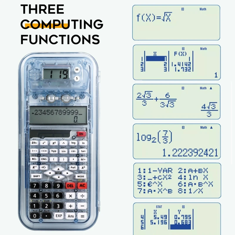 School Stationery Calculators Mathematics Function Electronic Calculate Scientific School Student Calculator Set