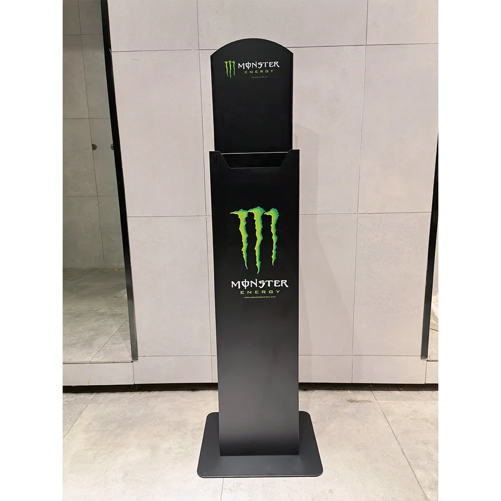 Bevis Metal Beverage  Display Stand Vertical Vendor Rising Shelf for Bottle and Can Storage for Store