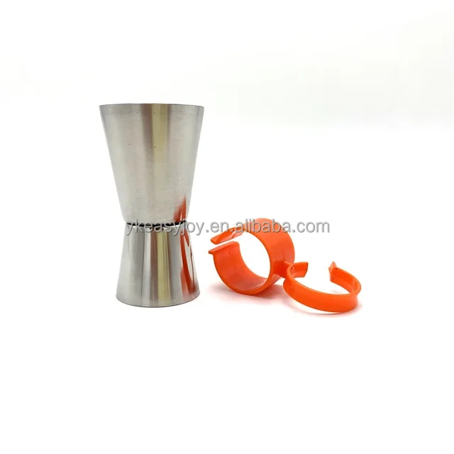 Promotions Stainless Steel Bar Tool Cocktail Double Jigger Liquor Pourer  Shot Measuring Cup With Orange Bottle Neck Plastic Clip - Buy Promotions  Stainless Steel Bar Tool Cocktail Double Jigger Liquor Pourer Shot