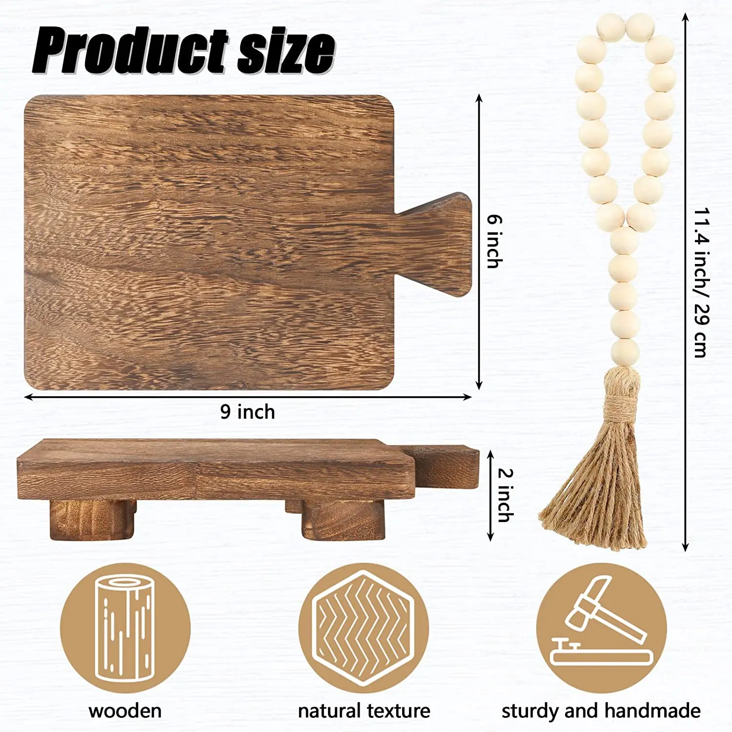 Wood Pedestal Stand Riser For Bathroom Home Kitchen Sink Holder Wooden ...