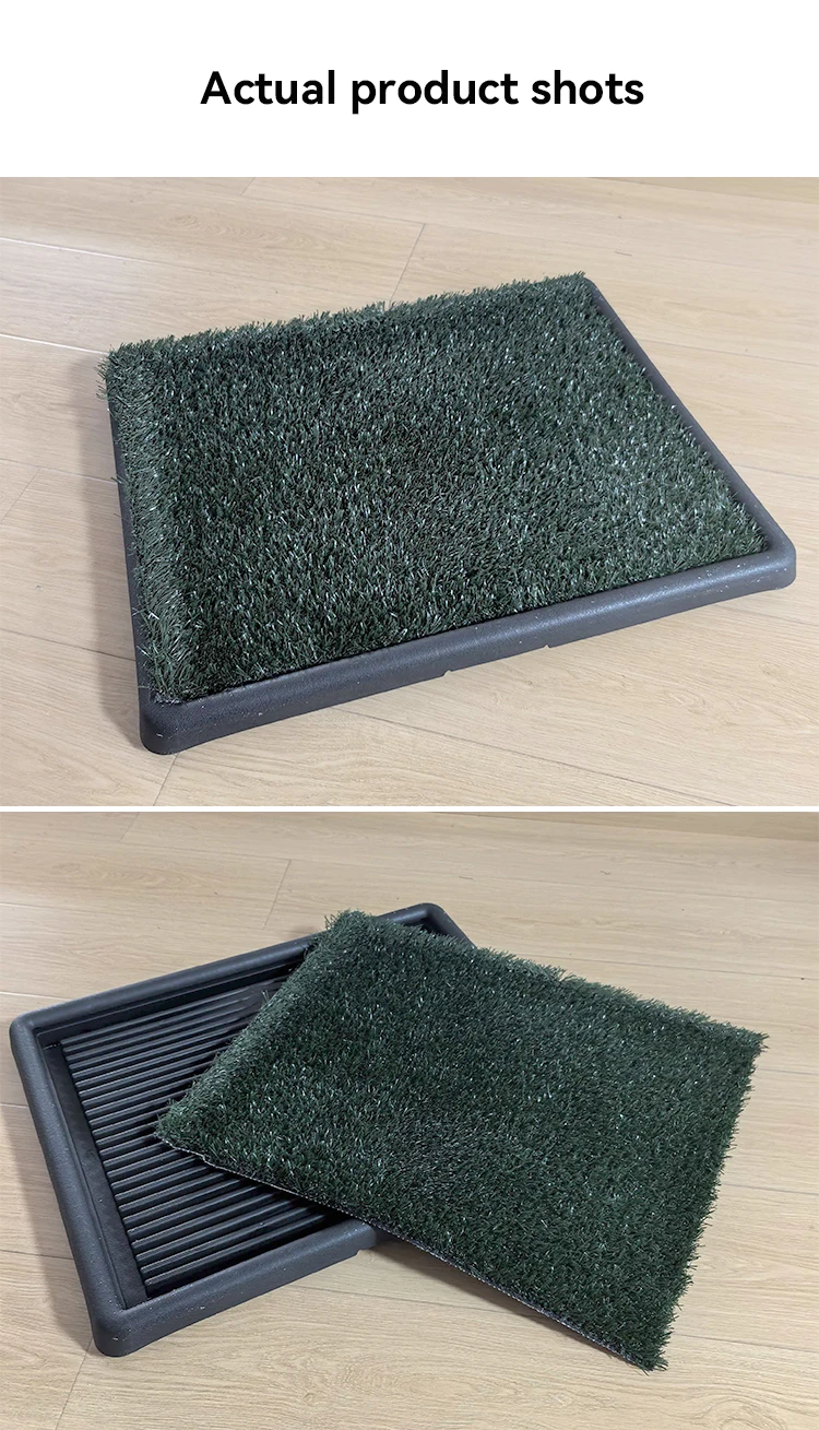 Hot Sale Large Artificial Grass Dog Pet Toilet With Drain Pipe Easy to Clean Potty Tray for Dogs Pet Training Supplies details