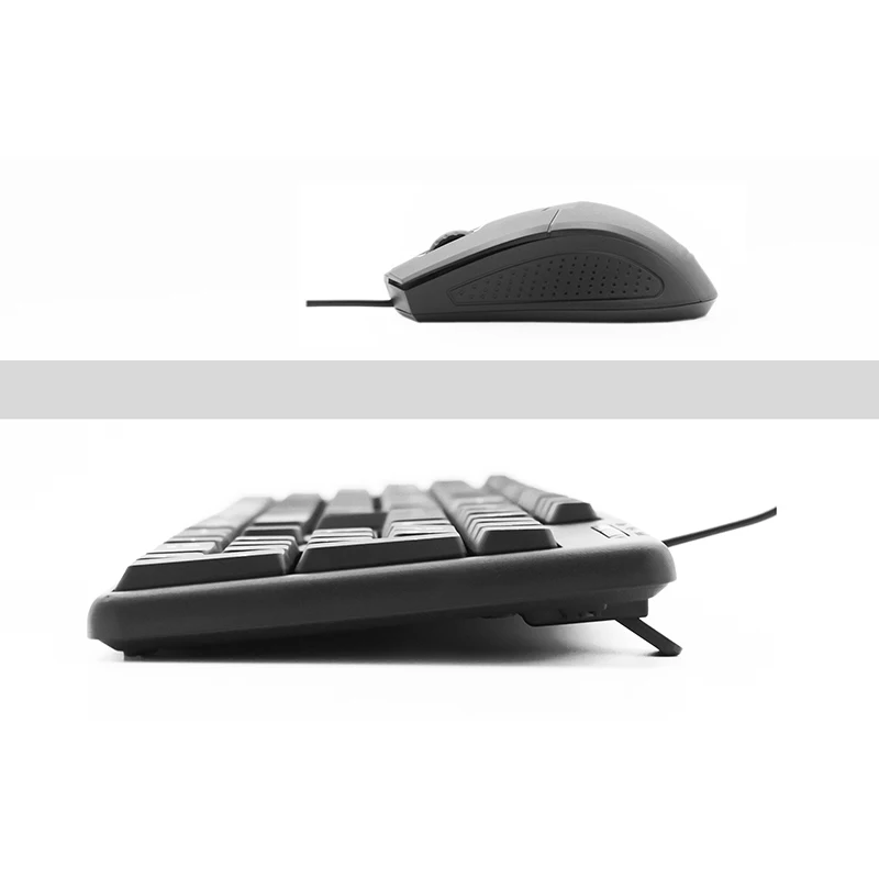 New Black 104 Keys Keyboard Mouse Combo Ergonomic Wired Usb Keyboard