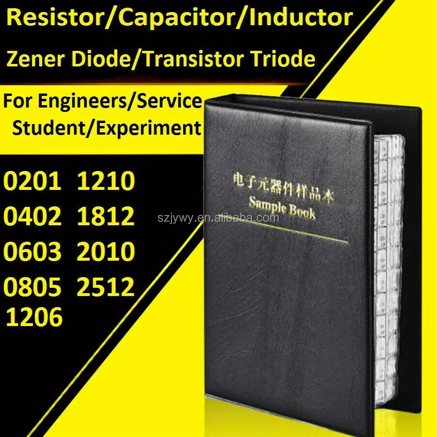 4250 Peças 8500 Peças 8850 0201 0402 0603 Resistor Livro De Amostra 0805 Smd Sortido Kit 10k